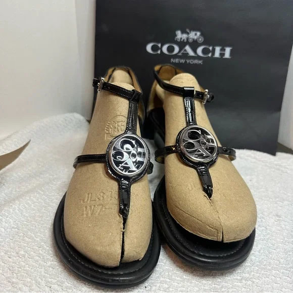 Coach Black Sandals with Silver Accent COACH - Picture 8 of 16